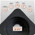 Black Metal roof boot with flexible aluminum base with features listed on a white background