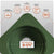 Green Metal roof boot with flexible aluminum base with product features and specifications on a white background