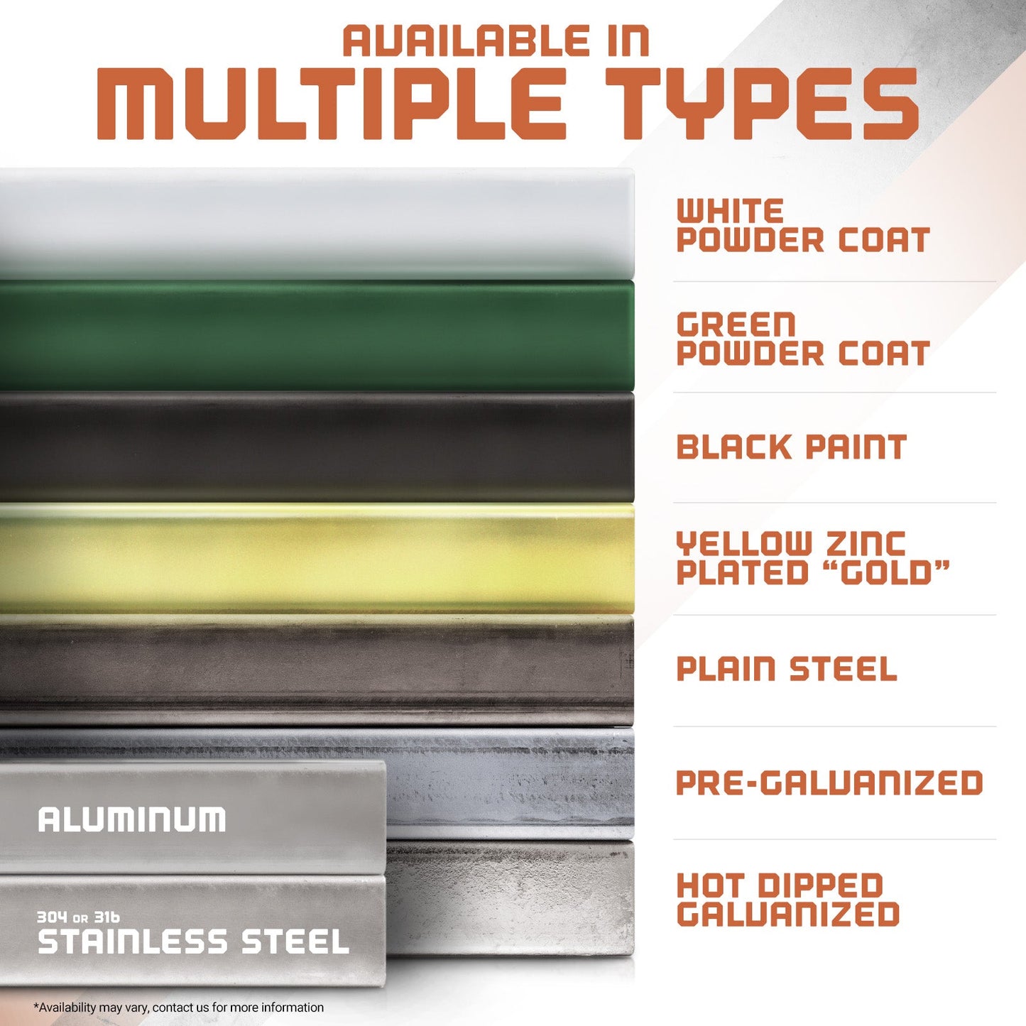 Strut Channel finhes and types