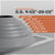 A close-up of a gray roof boot with printed size markings, shown on a light gray background with orange text overlays explaining pipe size measurement ranges from 9-1/2