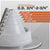Pipe size measuring tool with measurement chart on a gray background