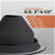 metal roof boot with pipe size measurement chart on a gray background