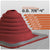 #2 Roofjack Square EPDM Pipe Flashing Boot for Metal Roof, Bright Red