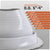 Pipe roof boot with measurement chart indicating fits pipe sizes between O.D. 5