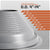 Pipe size measurement chart with Metal roof boot on a gray background