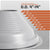 Pipe size measurement chart with Metal roof boot on a gray background