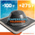 Temperature tolerance graphic with a black metal roof boot and temperature range labels on a white background.