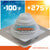 #1 Roofjack Square EPDM Pipe Flashing Boot for Metal Roof, White