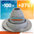 #2 Roofjack Round EPDM Pipe Flashing Boot for Metal Roof, Gray