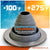 #2 Roofjack Round EPDM Pipe Flashing Boot for Metal Roof, Gray