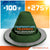 Temperature tolerance metal roof boot with temperature range display on a white background
