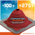 #2 Roofjack Square EPDM Pipe Flashing Boot for Metal Roof, Bright Red