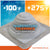 Temperature tolerant metal roof boot up to 375 degrees