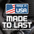 Product with 'Made in the USA' label and text 'Made to Last, Unmatched quality & craftsmanship' on a dark background.