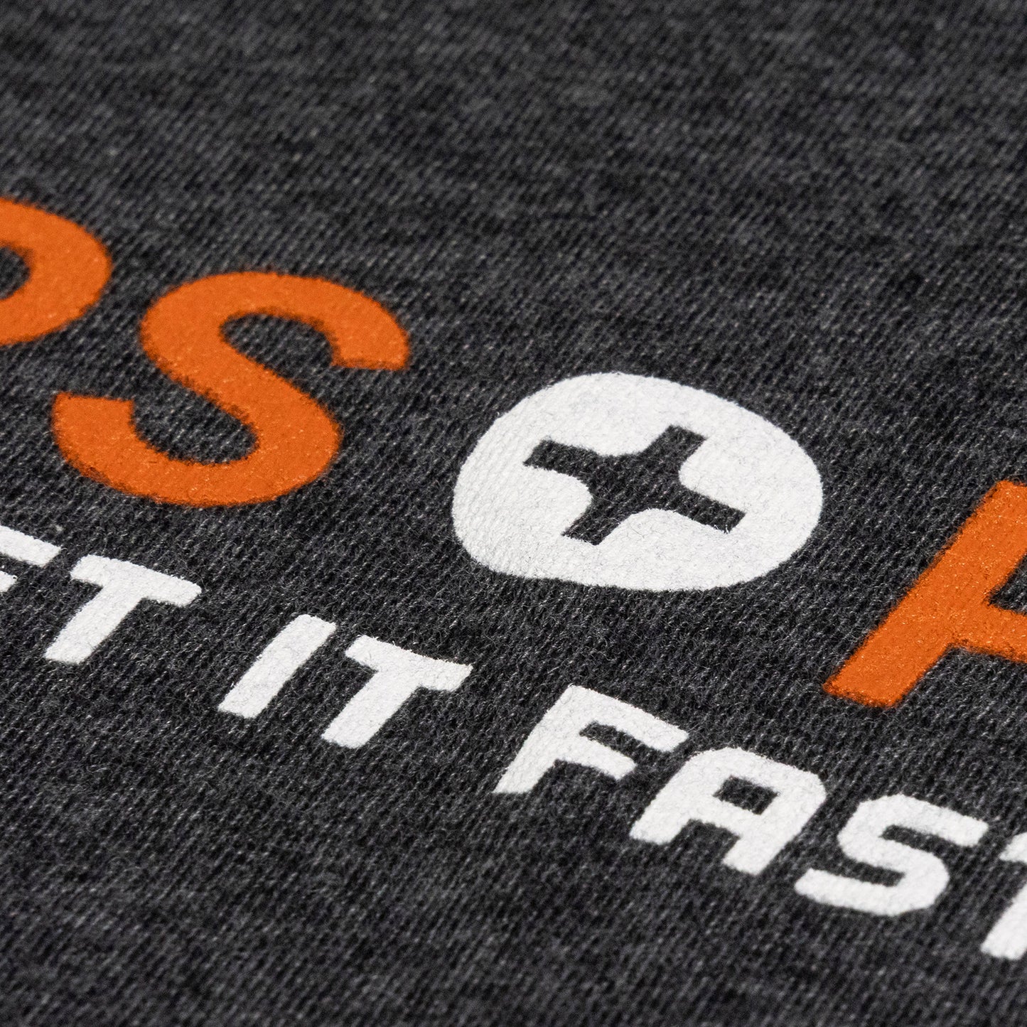Fasteners Plus T-Shirt - Charcoal, 2 Color Print, 3XL