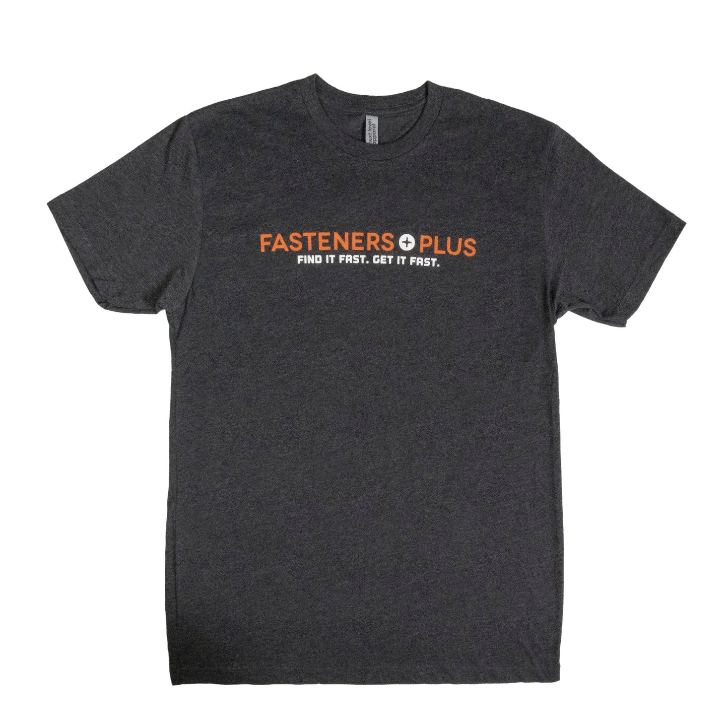 Fasteners Plus T-Shirt - Charcoal, 2 Color Print, Small