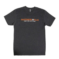 Fasteners Plus T-Shirt - Charcoal, 2 Color Print, Small