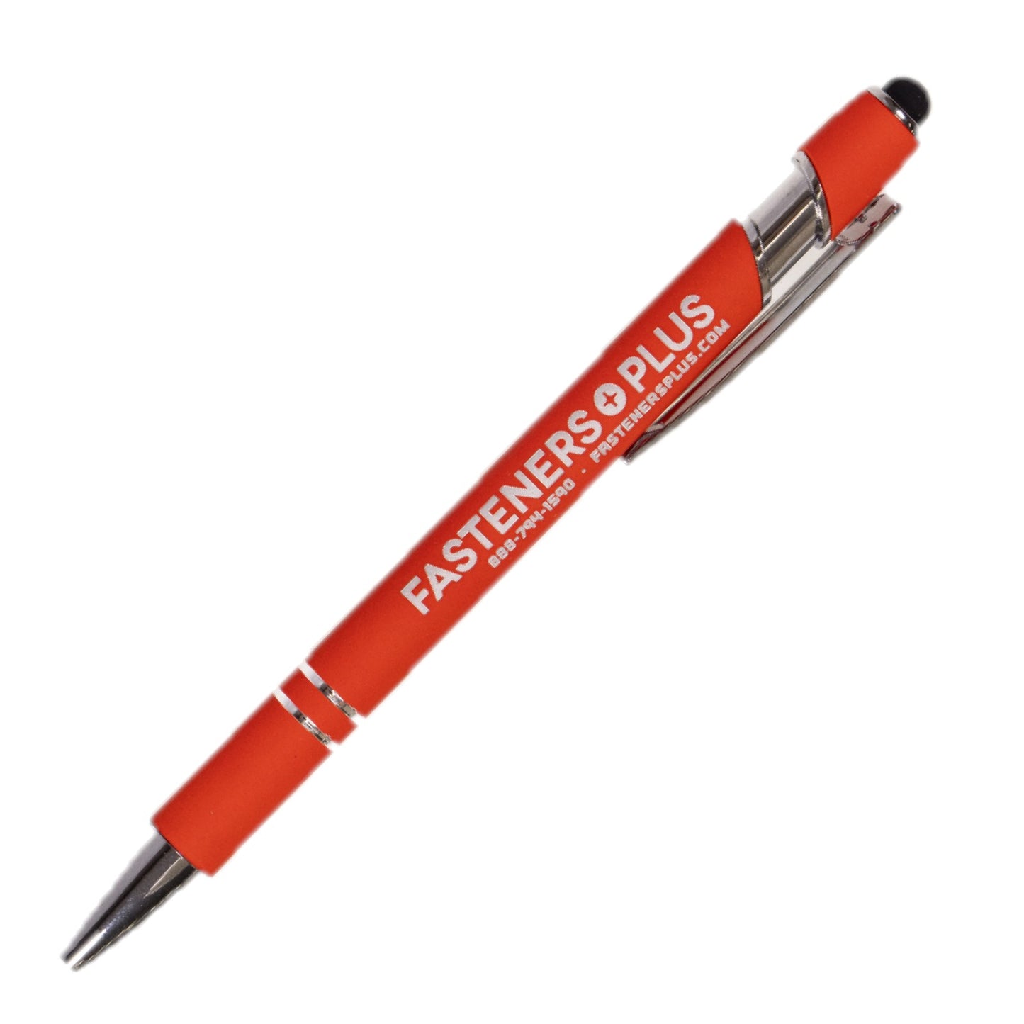 Fasteners Plus Stylus Pen - Orange w/White Imprint