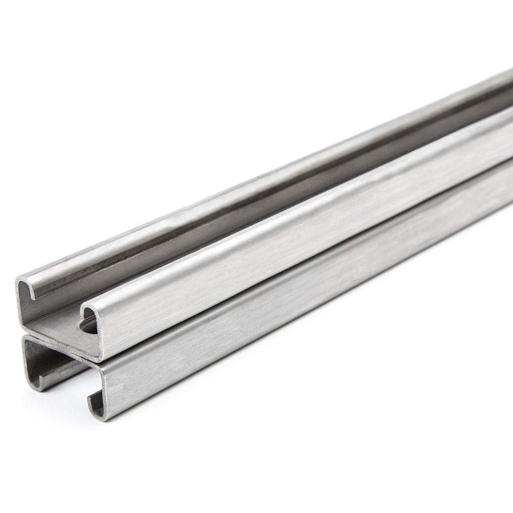 1-5/8" x 1-5/8" Back-to-Back Strut Channel with Short Slots 304 Stainless Steel