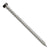 Metal screw with a gray head on a white background
