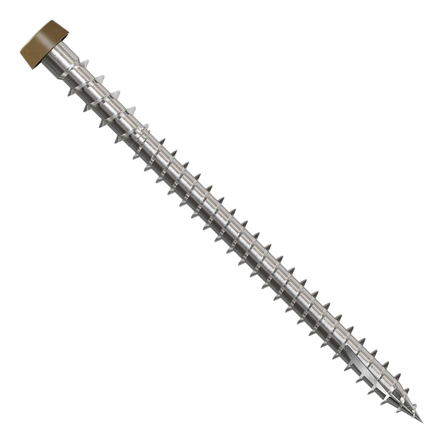 #10 x 2-3/4" Simpson Strong-Tie DCU Collated T20 Cap Head Composite Deck Screw - 316 Stainless Steel, Brown 05, Pkg. 1,000