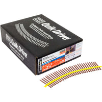 #10 x 2-3/4" Simpson Strong-Tie Quik Drive DCU Collated Composite Decking Screws - Quik Guard Coating, Red, Pkg. 1,000