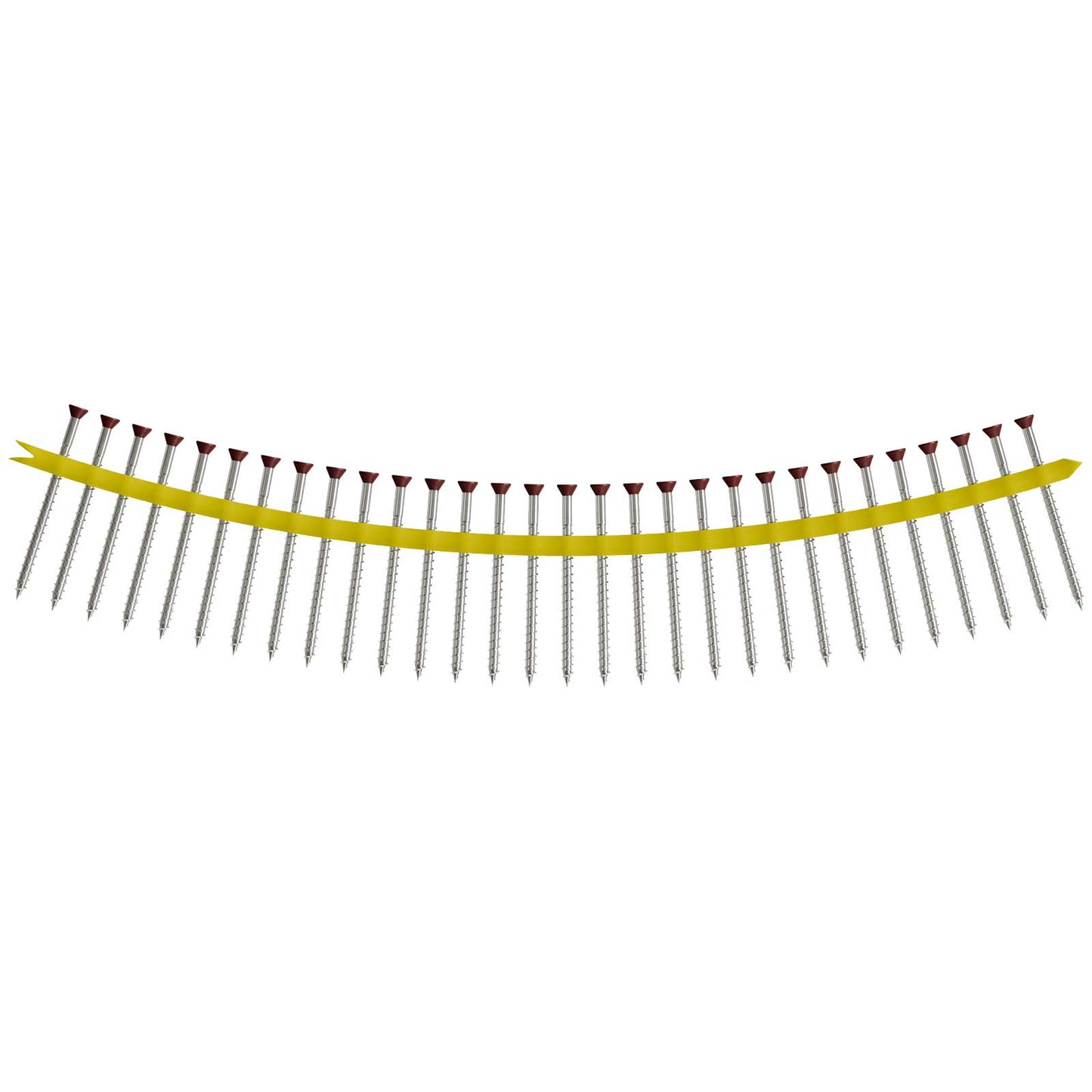 collated trim head screws - red