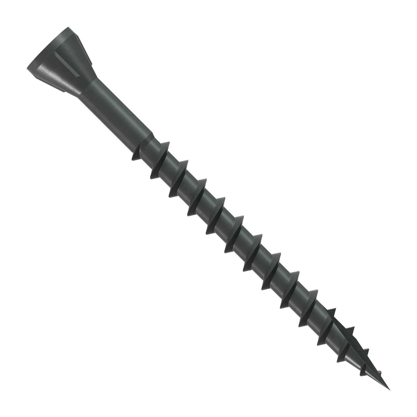 Black screw on a white background