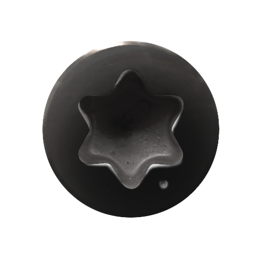 #7 2-1/4" Simpson Strong-Tie T15 Trim Head Deck Screw - 316 Stainless Steel, Black, Pkg. 70