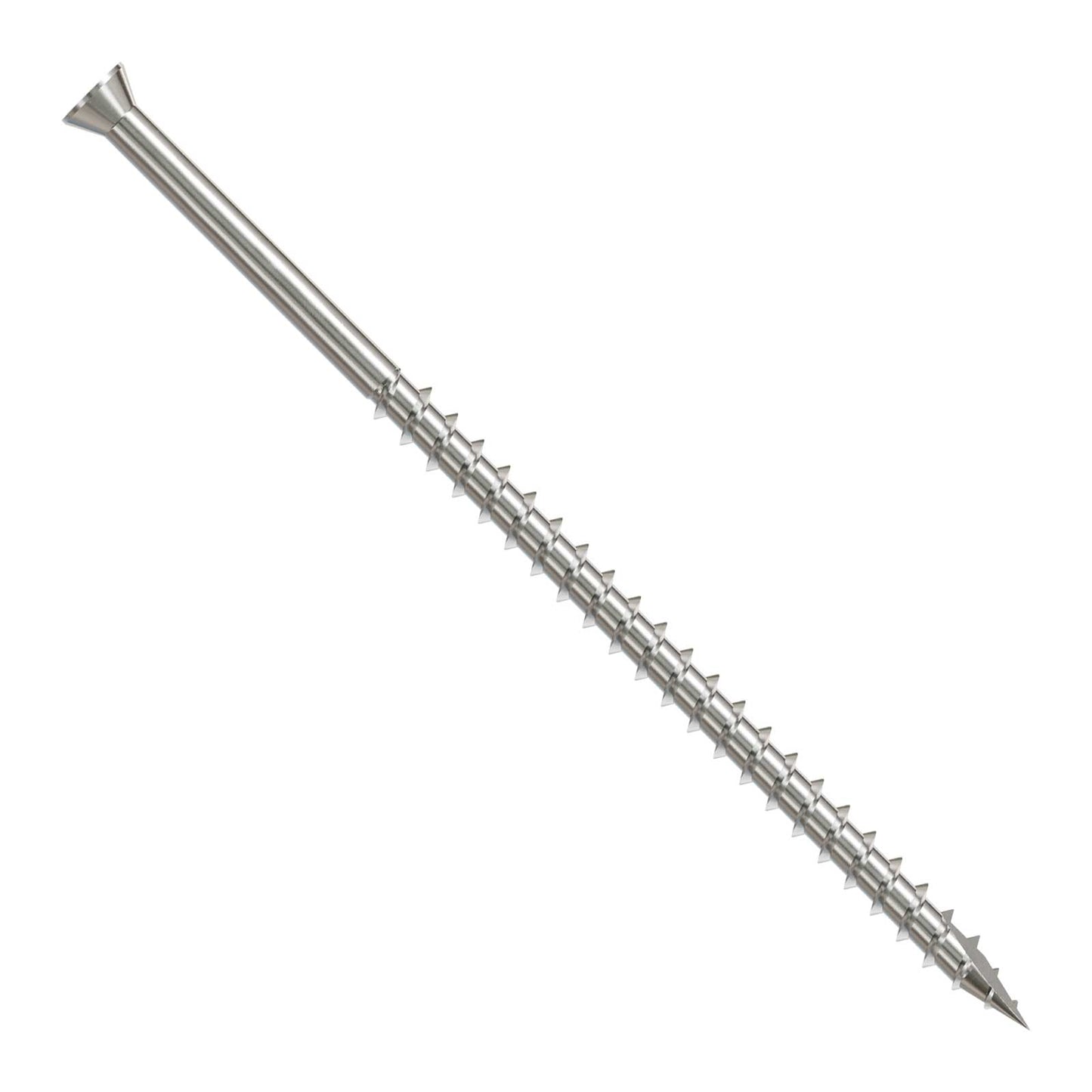 Metal screw on a white background