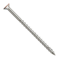 Metal screw on a white background