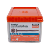 0.160" x 4" Strong-Tie SDWS16400QR50 Framing Screw, Quik Guard Coating, Pkg 50