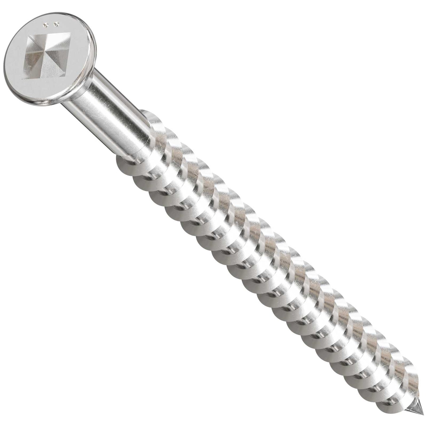 Metal drill bit on a white background