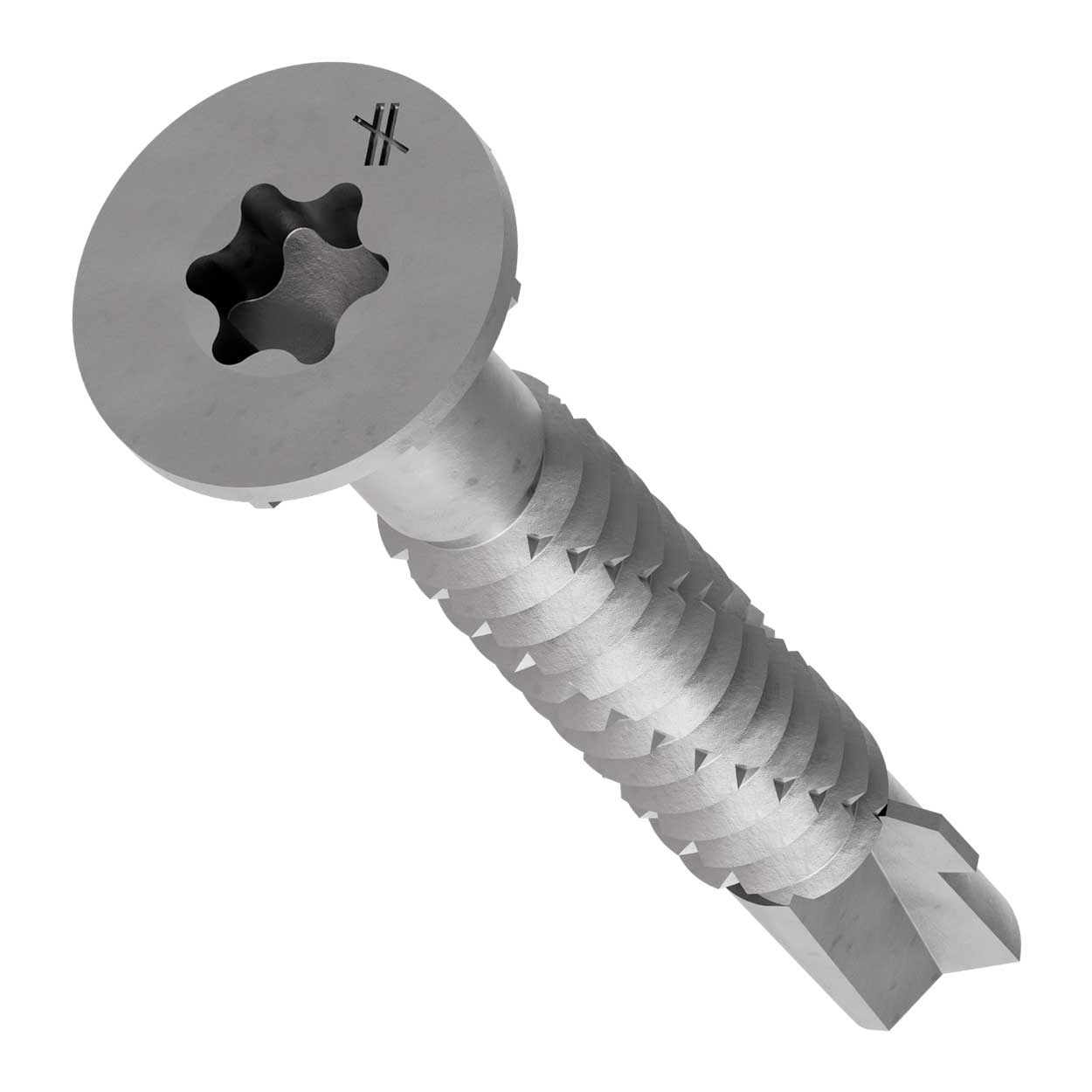 #14 x 1-3/4" Quik Drive TB Self-Drilling Wood-To-Steel Collated Screws, N2000 Galvanized, Pkg 1000