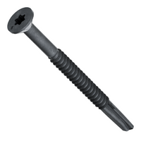 #14 x 3" TF Self-Drilling Wood-To-Steel Collated Screws, Black Phosphate, Pkg 750