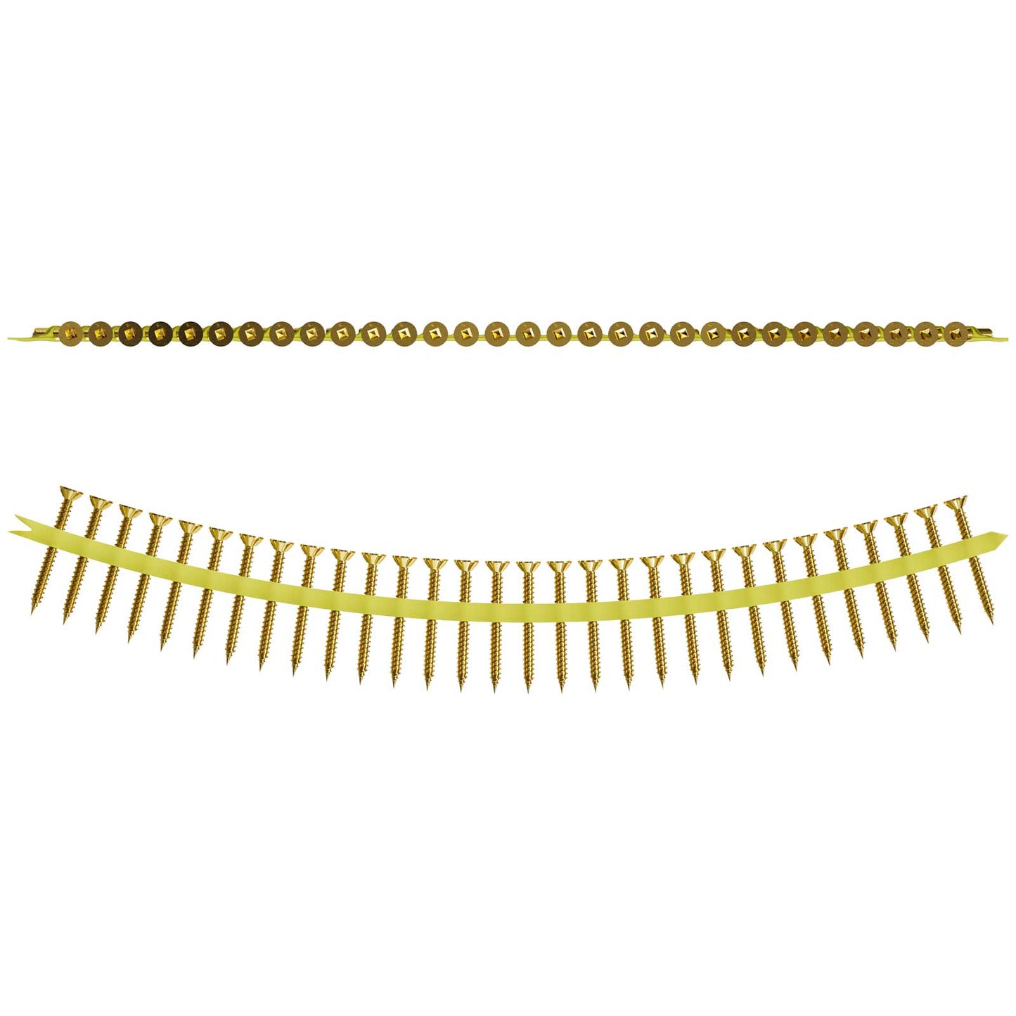 #8 x 1-3/4" Quik Drive WSFLRV Wood-To-CFS/Aluminum Collated Screws, Yellow Zinc, Pkg 2000