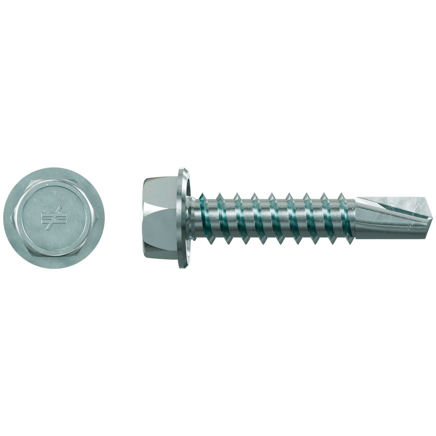 #12 x 1" Quik Drive Self-Drilling X Metal Collated Screws, Zinc, Pkg 1500