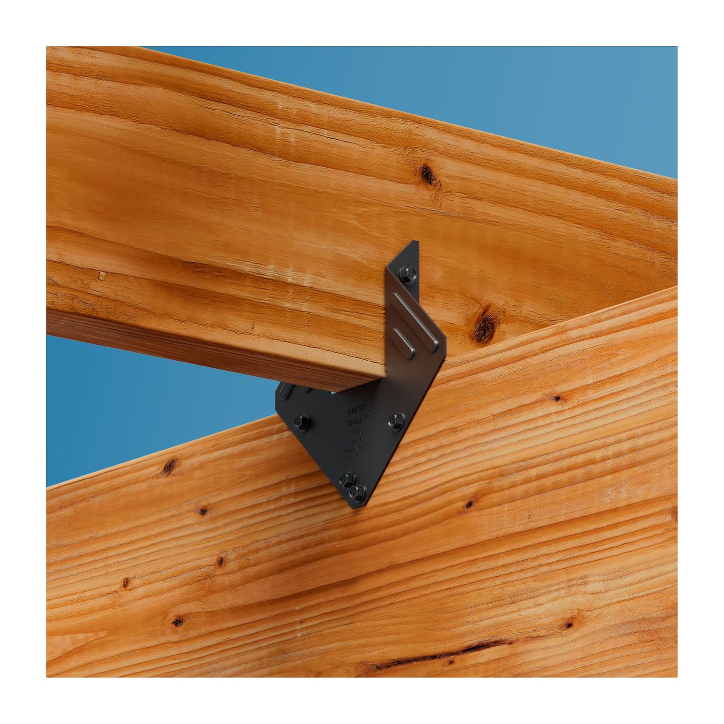 Simpson Strong-Tie H1APC Ornamental 18 Gauge Hurricane Tie - Black Powder Coat, ZMAX Installation