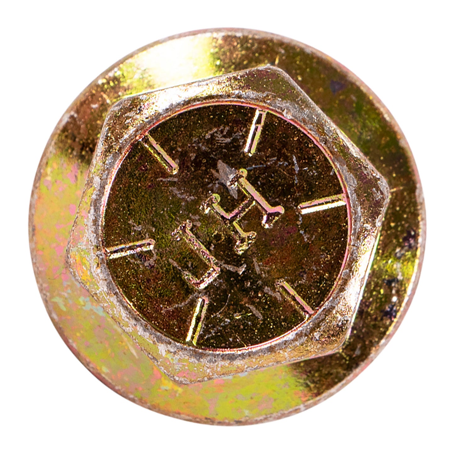 5/8"-18 x 1-1/2" Conquest Grade 8 Non-Serrated Fine Thread Flange Bolt - Zinc Yellow