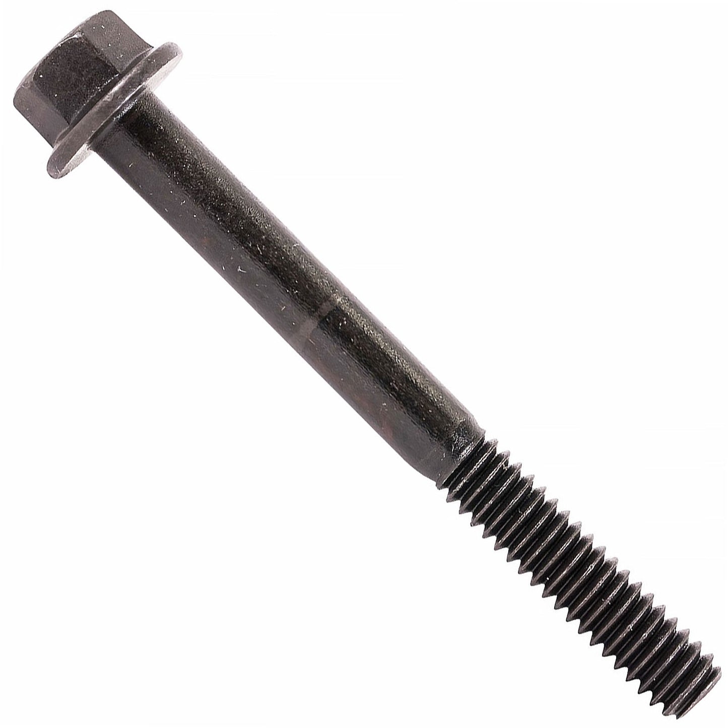 1/4"-20 x 2-1/2" Conquest Grade 8 Indented Flange Bolt - Black Phosphate & Oil