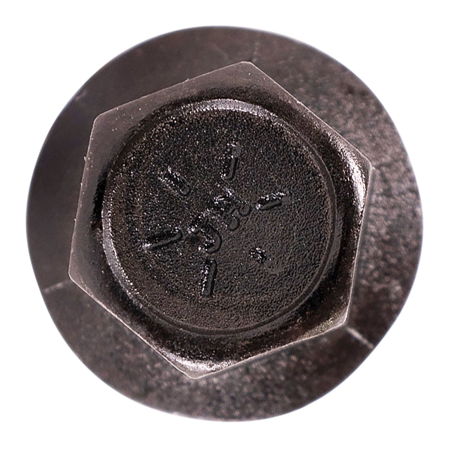 1/4"-20 x 3" Conquest Grade 8 Indented Flange Bolt - Black Phosphate & Oil
