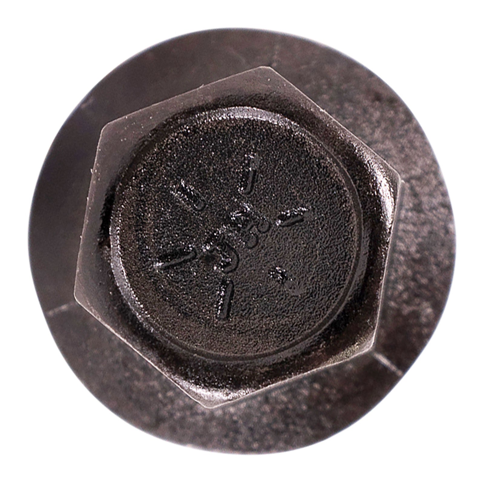 1/4"-20 x 3" Conquest Grade 8 Indented Flange Bolt - Black Phosphate & Oil