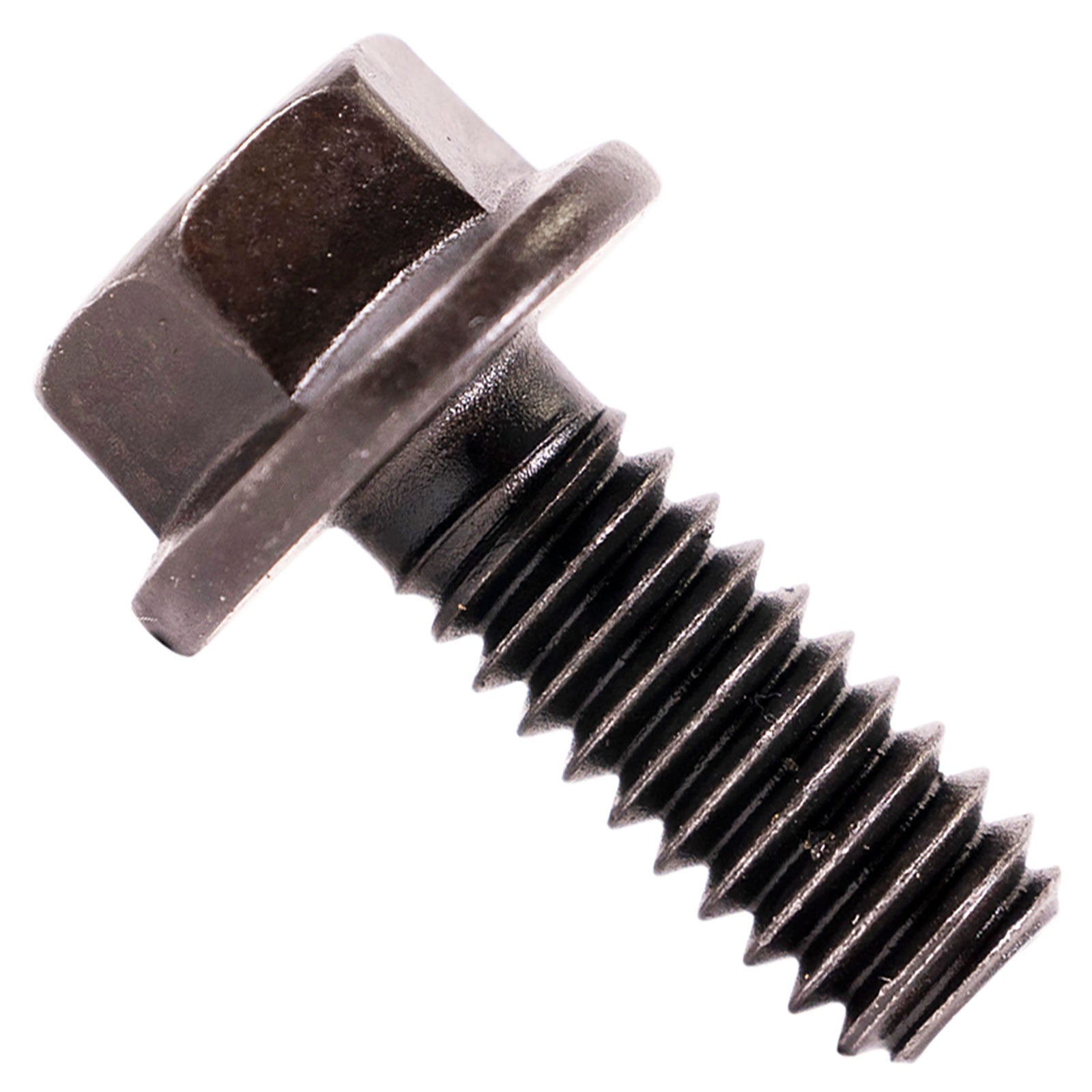 1/4"-20 x 5/8" Conquest Grade 8 Indented Flange Bolt - Black Phosphate & Oil