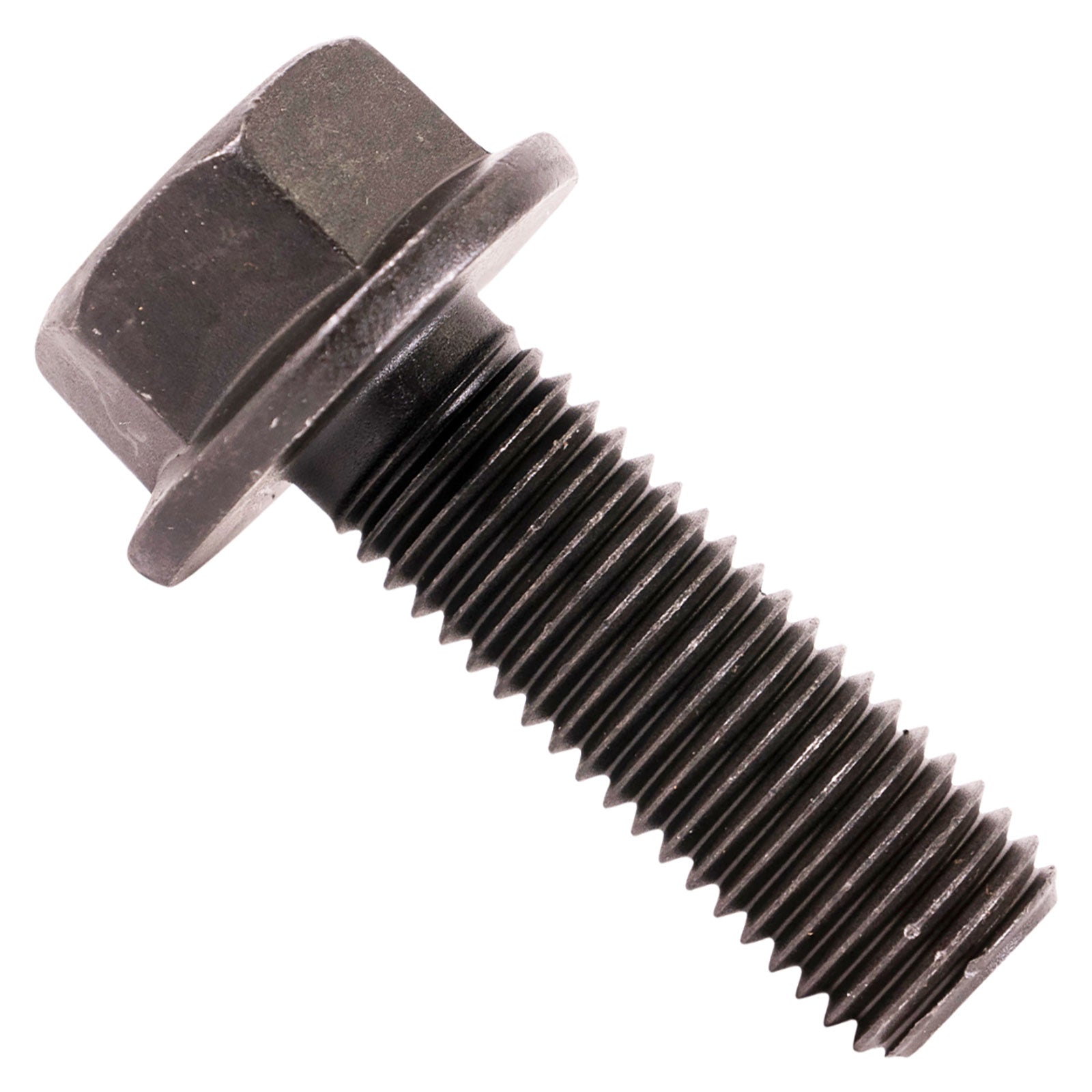 3/4"-10 x 2-1/4" Conquest Grade 8 Indented Flange Bolt - Black Phosphate & Oil