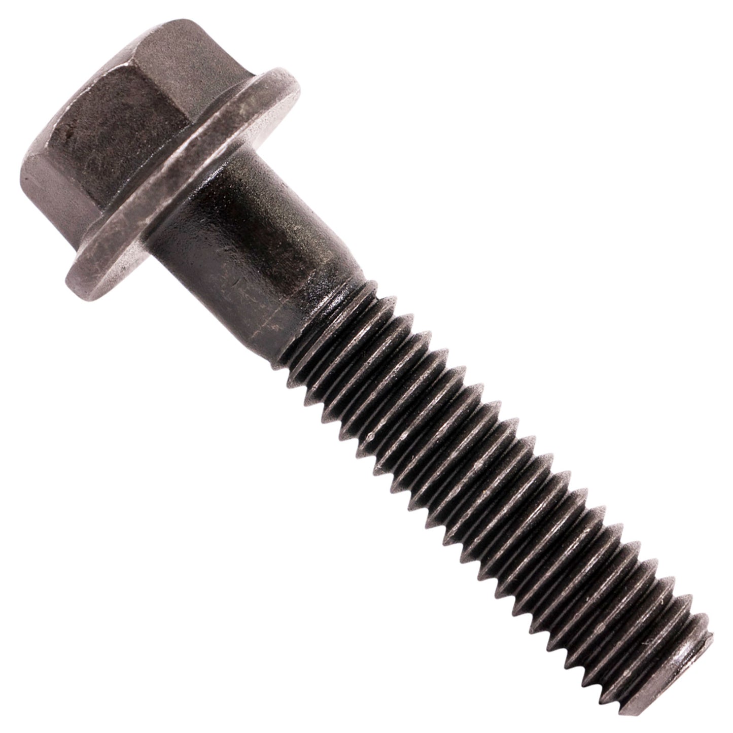 3/8"-16 x 1-3/4" Conquest Grade 8 Indented Flange Bolt - Black Phosphate & Oil