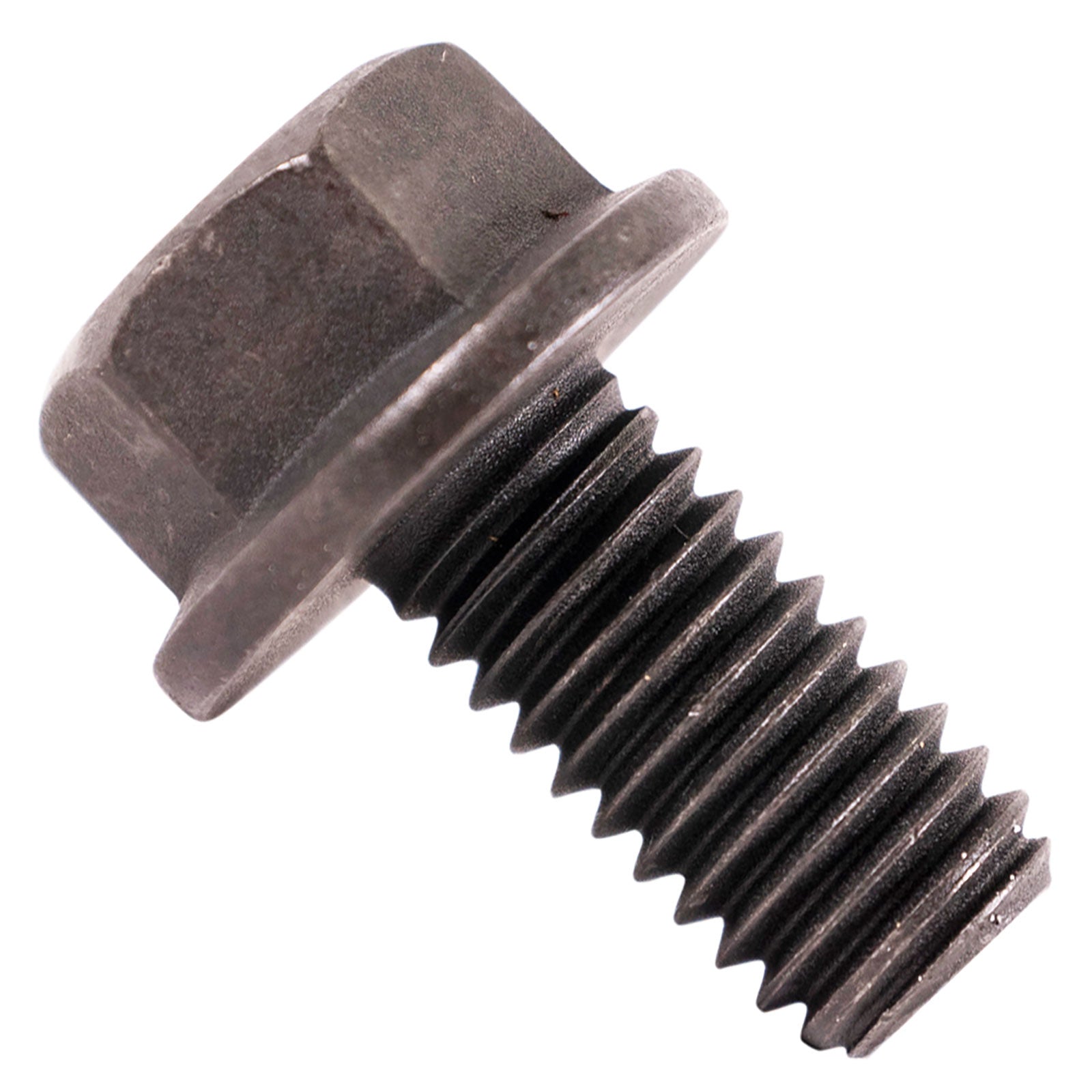 3/8"-16 x 3/4" Conquest Grade 8 Indented Flange Bolt - Black Phosphate & Oil