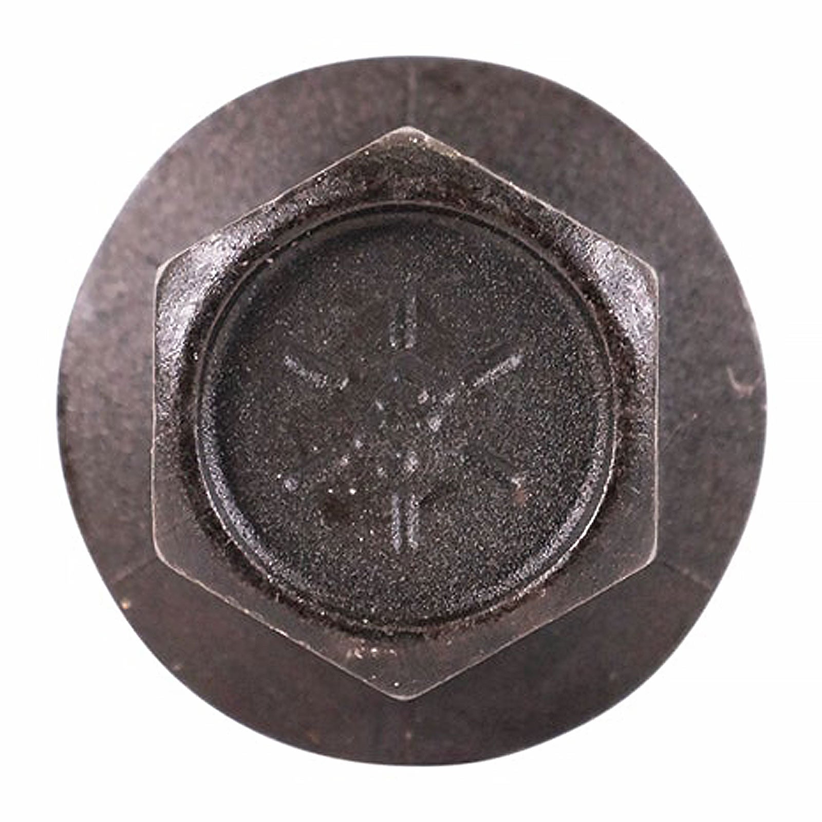 7/16"-14 x 1-1/4" Conquest Grade 8 Indented Flange Bolt - Black Phosphate & Oil