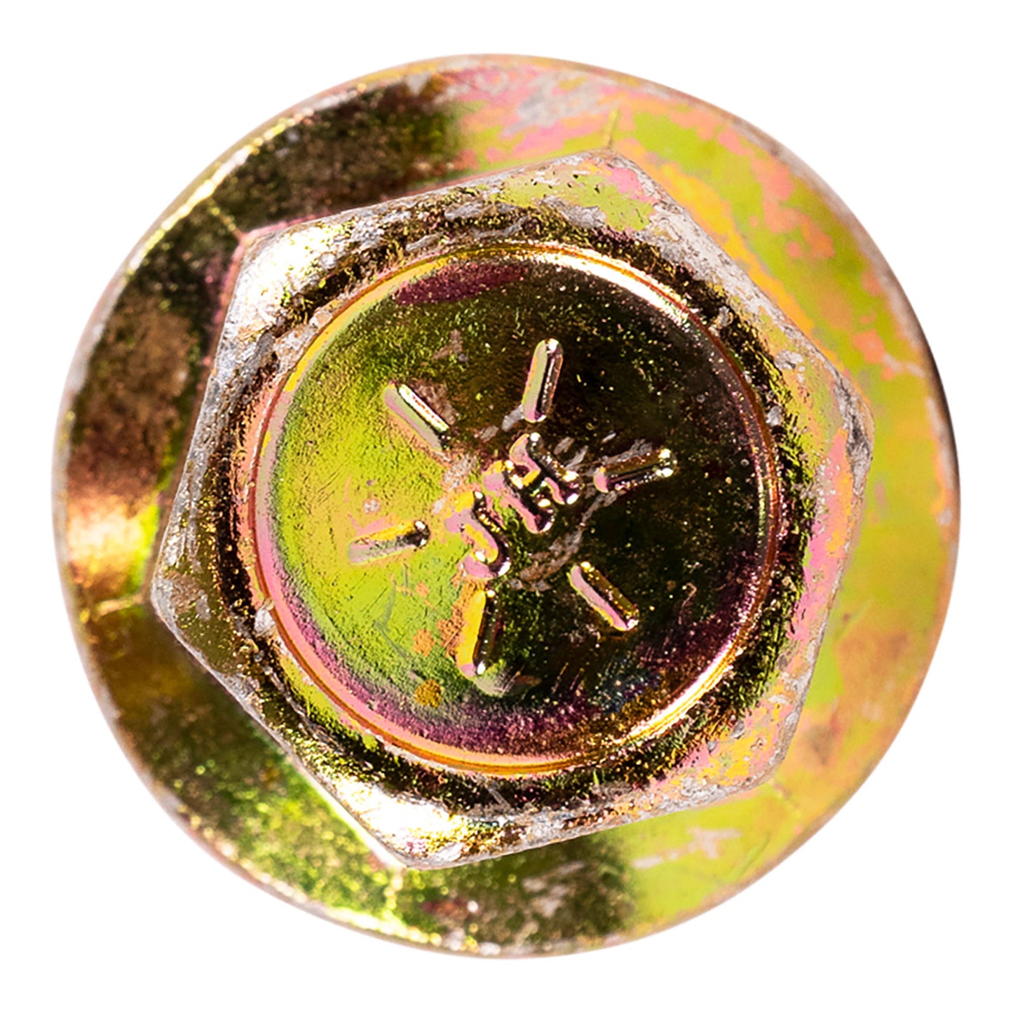 1/2"-13 x 4-1/2" Conquest Grade 8 Non-Serrated Flange Bolt - Zinc Yellow