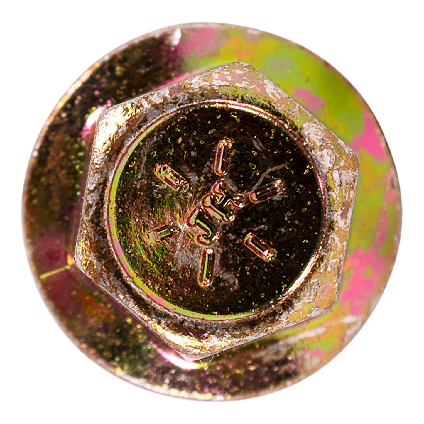 1/4"-20 x 1-1/2" Conquest Grade 8 Non-Serrated Flange Bolt - Zinc Yellow