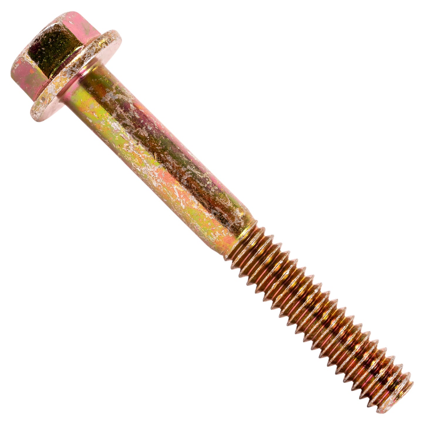 1/4"-20 x 2" Conquest Grade 8 Non-Serrated Flange Bolt - Zinc Yellow